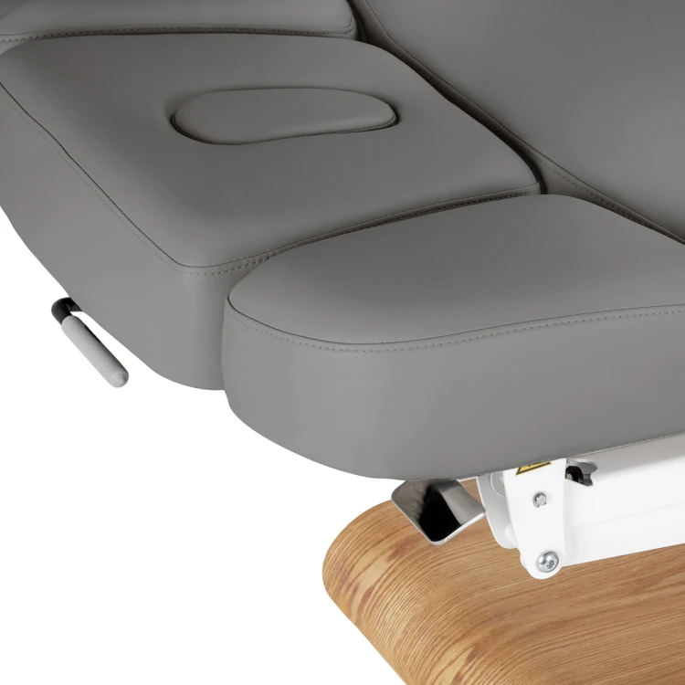 Leżanka SPA Sillon Relax szara z jasnobrązową podstawą 9