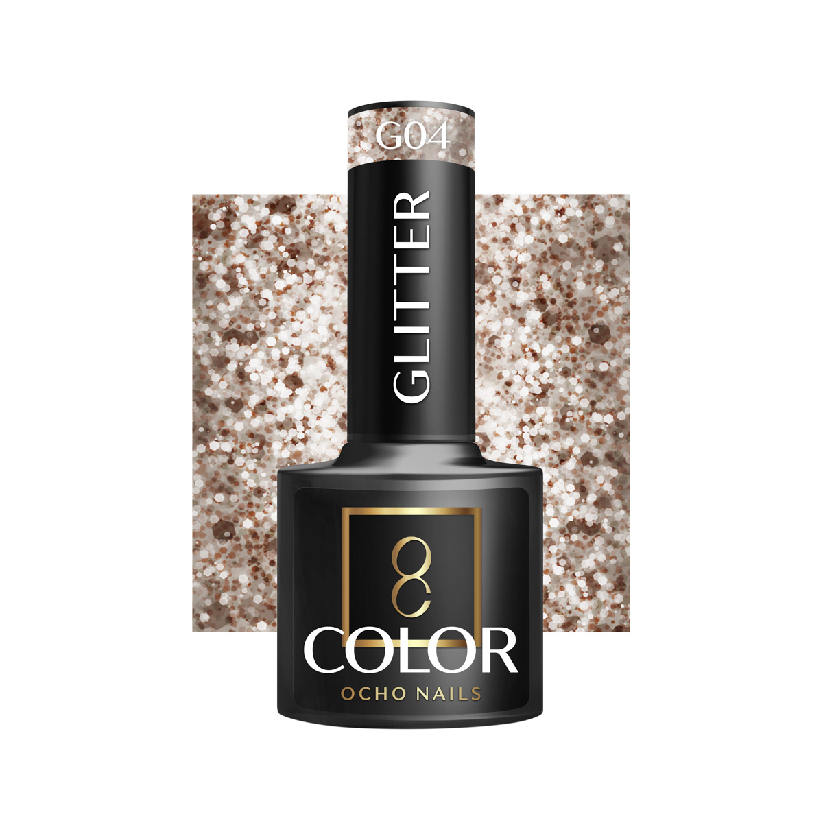 OCHO NAILS Lakier hybrydowy glitter G04 -5 g 1