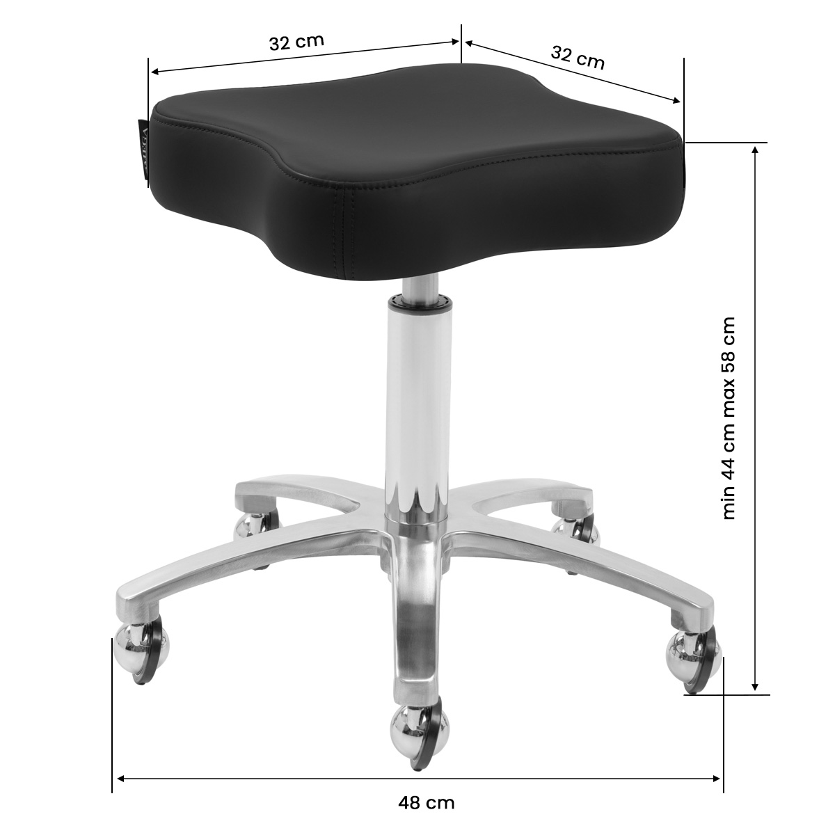 Taboret obrotowy Omega Supremo czarne 5
