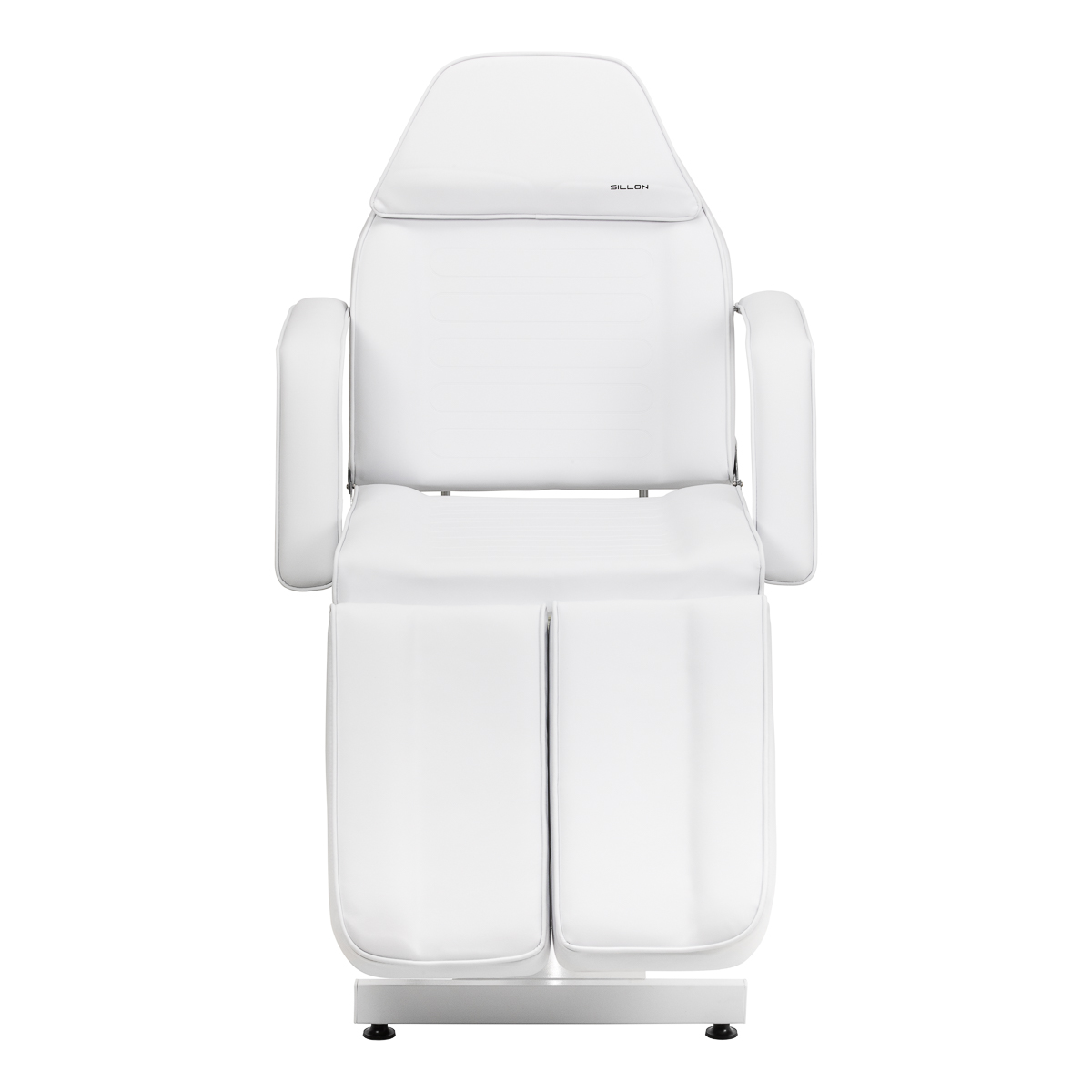 Fotel kosmetyczny hydrauliczny do pedicure Sillon 210 z kołyską i dzielonym podnóżkiem biały 10