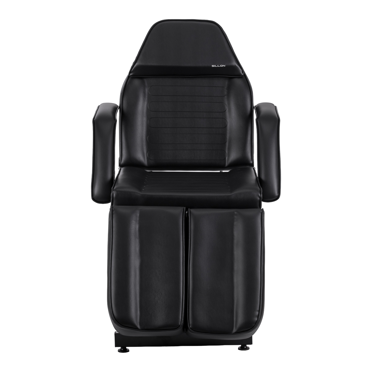 Fotel kosmetyczny hydrauliczny do pedicure Sillon 210 z kołyską i dzielonym podnóżkiem czarny 9