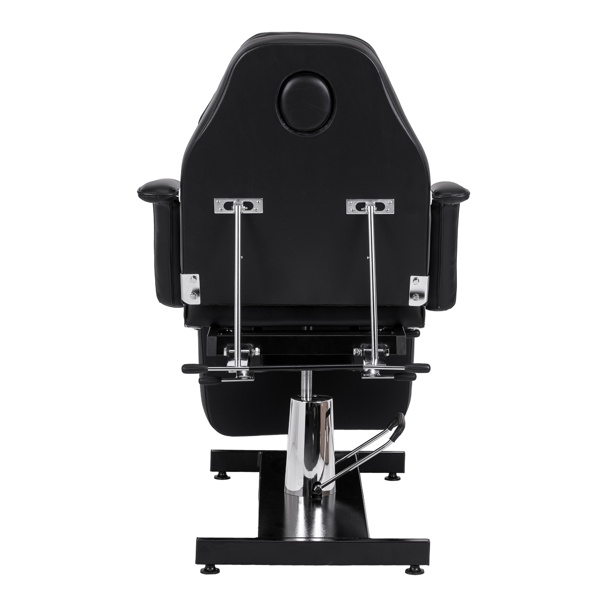 Fotel kosmetyczny hydrauliczny do pedicure Sillon 210 z kołyską i dzielonym podnóżkiem czarny 10