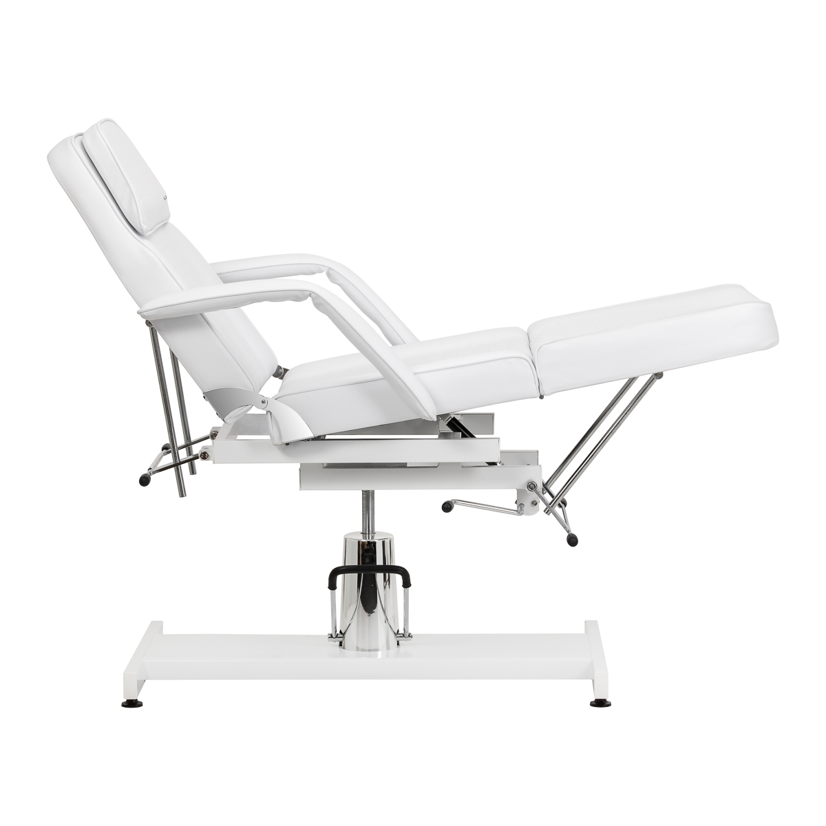 Fotel kosmetyczny hydrauliczny Sillon 210 z kołyską biały 4