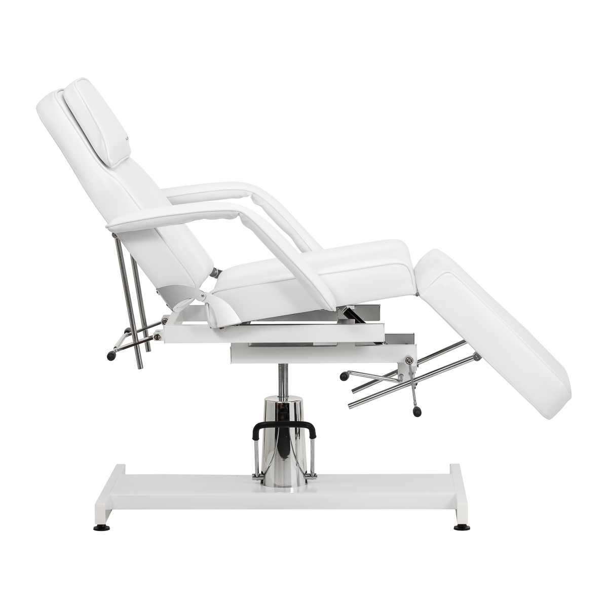 Fotel kosmetyczny hydrauliczny Sillon 210 z kołyską biały 5