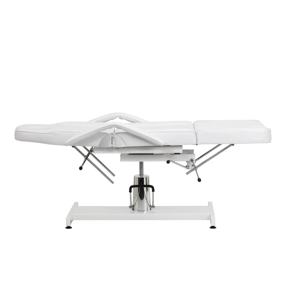 Fotel kosmetyczny hydrauliczny Sillon 210 z kołyską biały 8