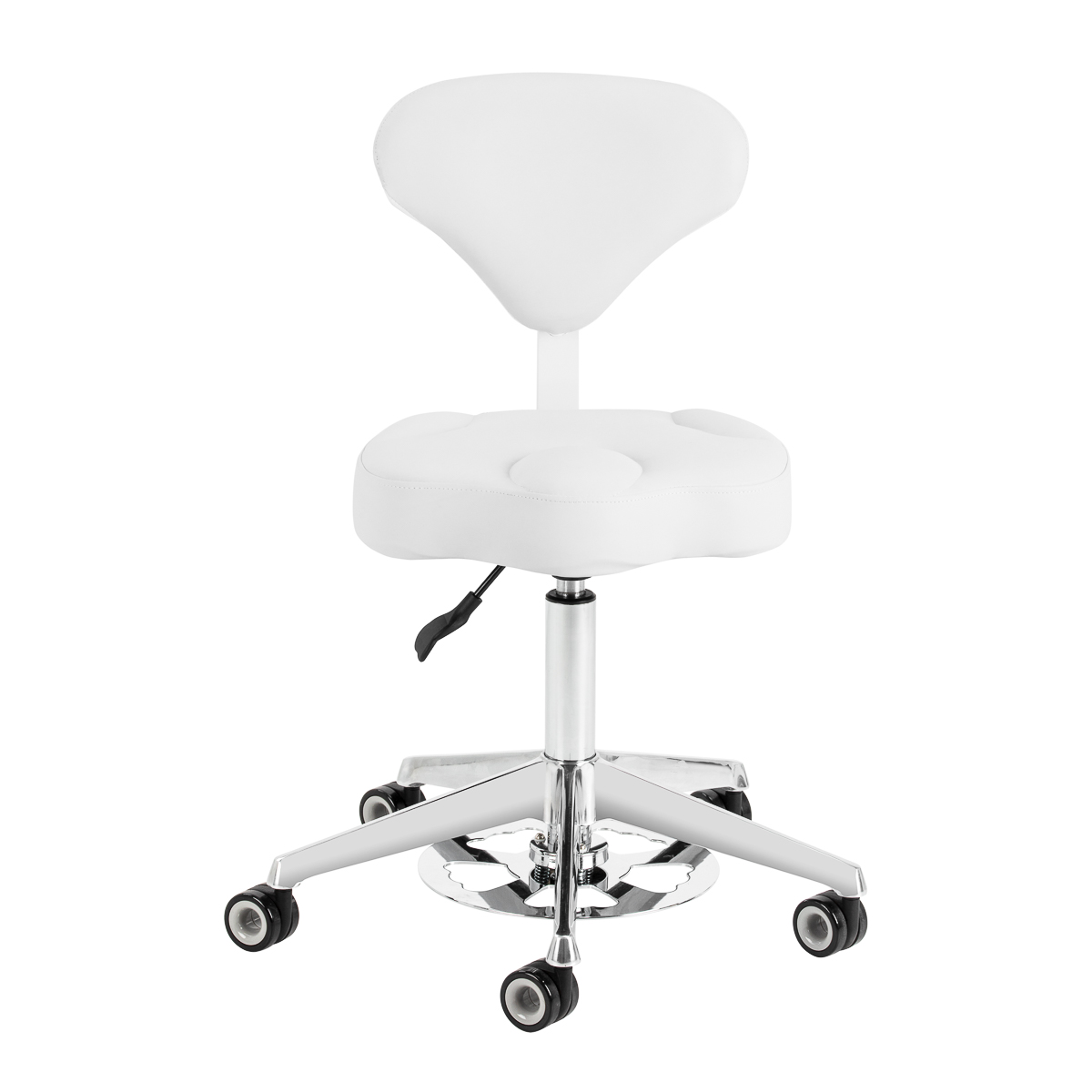 Taboret kosmetyczny Azzurro 156-F bump-up śnieżnobiały 2
