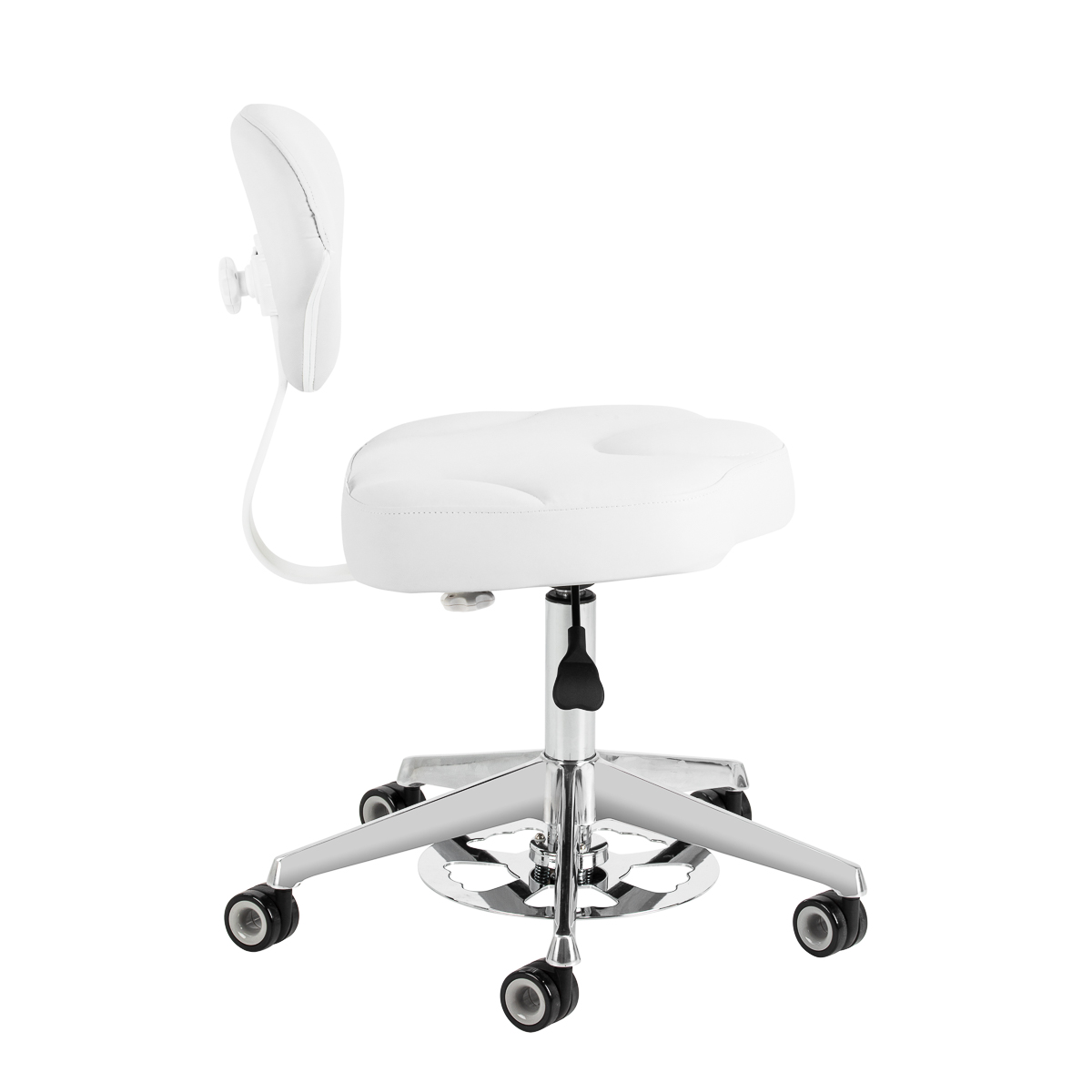 Taboret kosmetyczny Azzurro 156-F bump-up śnieżnobiały 4