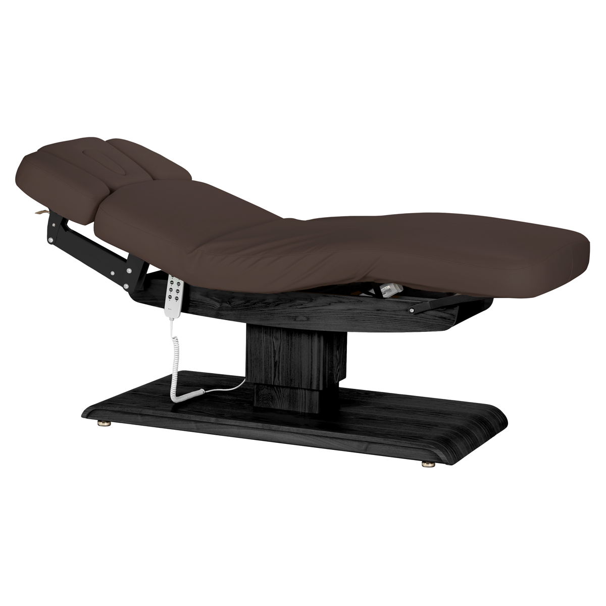 Leżanka SPA Sillon Relax brązowa ciemna z czarną podstawą 1