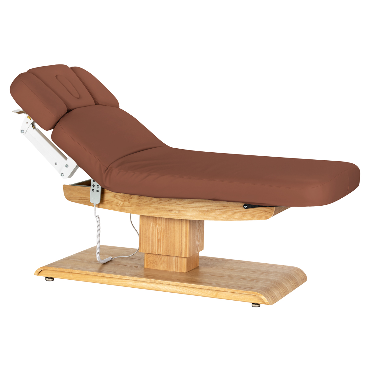 Leżanka SPA Sillon Relax brązowa z jasnobrązową podstawą 2