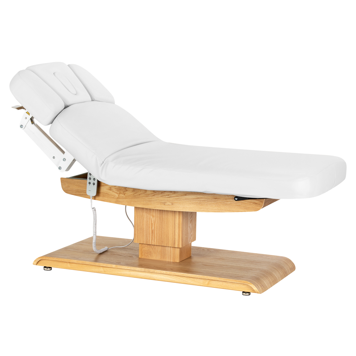 Leżanka SPA Sillon Relax biała z jasnobrązową podstawą 2